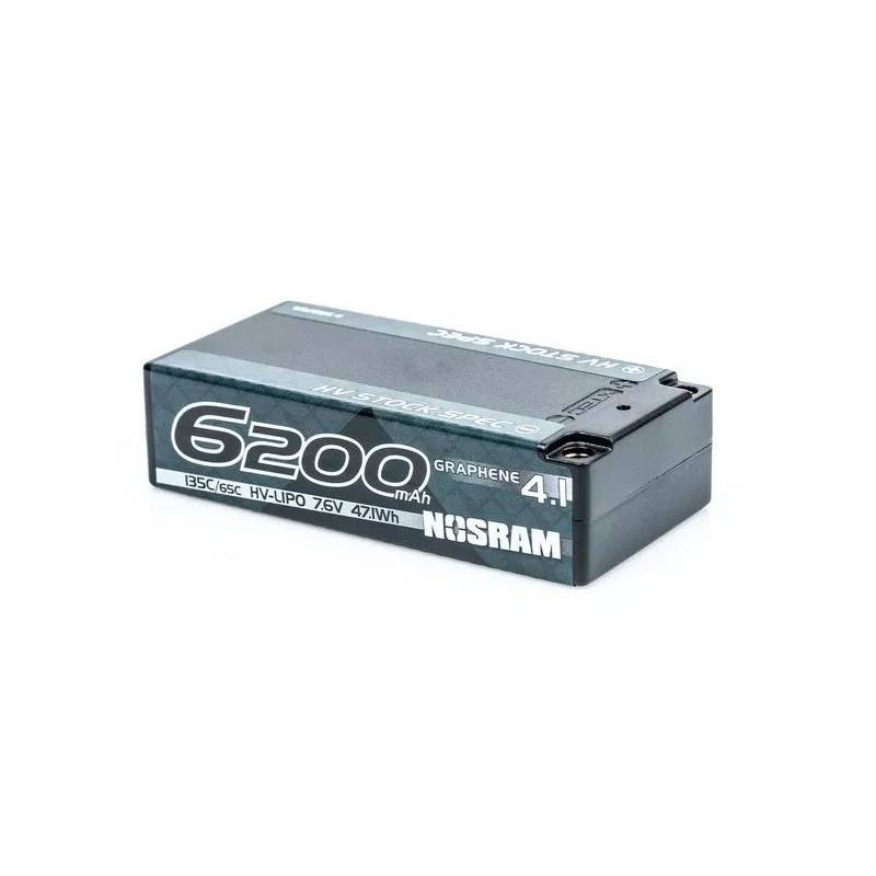 Lipo Battery HV LCG Shorty Graphene 6200mAh 7.6V - NOSRAM - 999759 Lipo Battery HV LCG Shorty Graphene 6200mAh 7.6V - NOSRAM - 999759