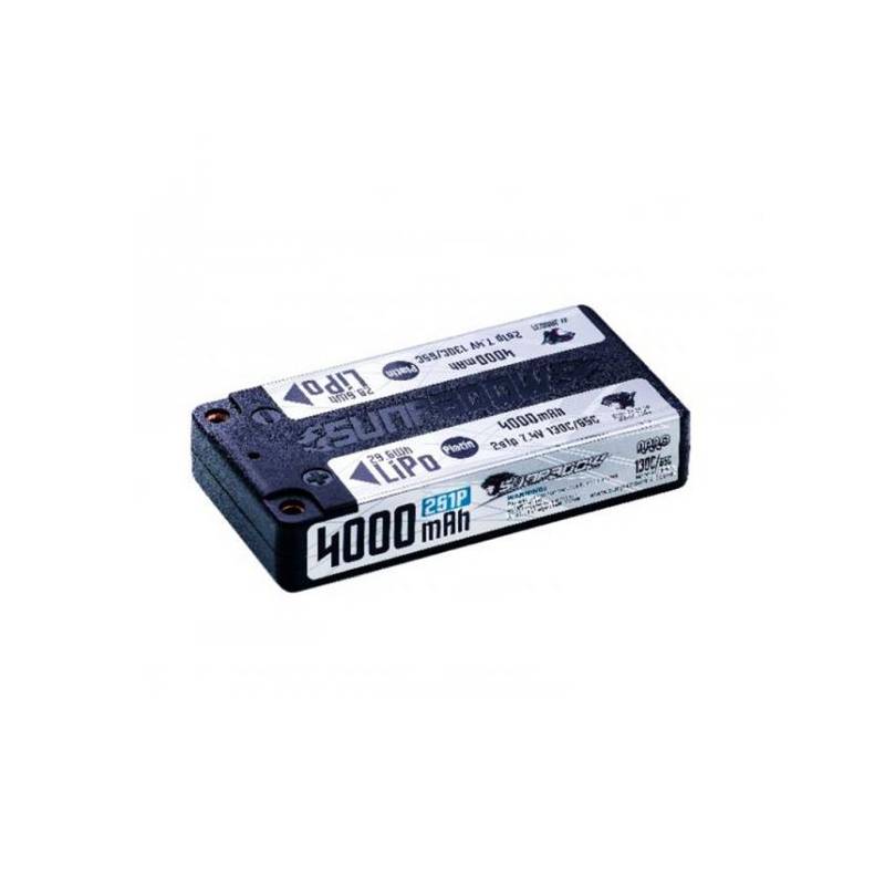 BATERÍA LIPO SUNPADOW 4000MAH 7.4V 2S1P SHORTY 130C PLAT - SP-JA0031