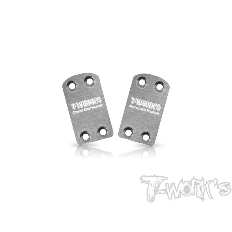 Stainless Steel Rear Chassis Skid Protector (Associated RC10 B7) 2pcs