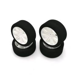 10 sets of tyres 1/10 on light rims 40° rear + 37° front - HOT RACE