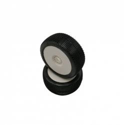 Pair of tyres BANGKOK V2 White Mounted - HOT RACE
