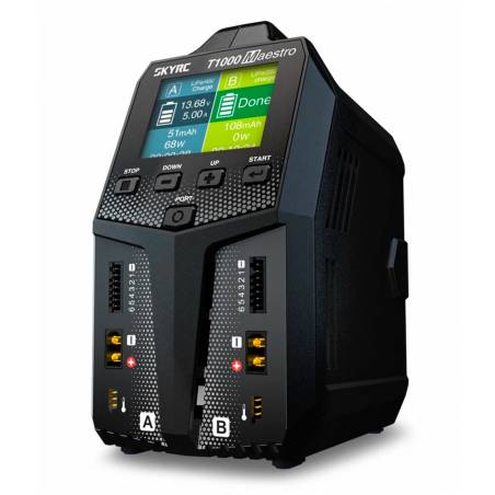 CARGADOR SKYRC T1000 LIPO 1-6S 2X20A 1000W 240VAC - SK100182