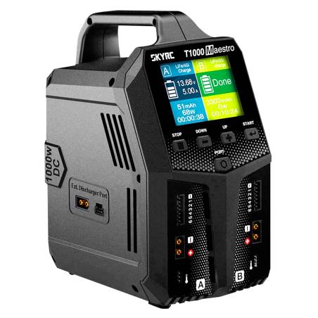 CHARGER T1000 MAESTRO LIPO 1-6S 2X20A 1000W 240VAC - SKYRC - SK100182