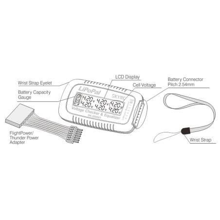 LIPO BATTERY CHECKER & EQUALIZER  - SKYRC - SK500007