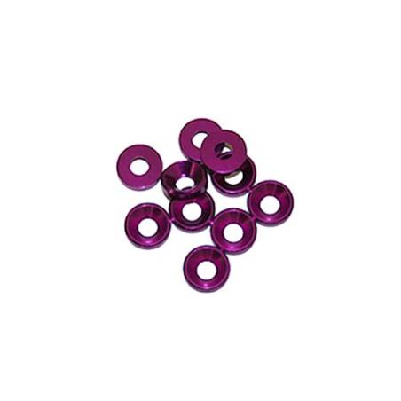 ARANDELA ALU. CONICA M3 PURPURA  (10u.) ULTIMATE - UR1501-P