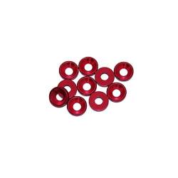 ARANDELA ALU. CONICA M3 ROJA  (10u.) ULTIMATE - UR1501-R