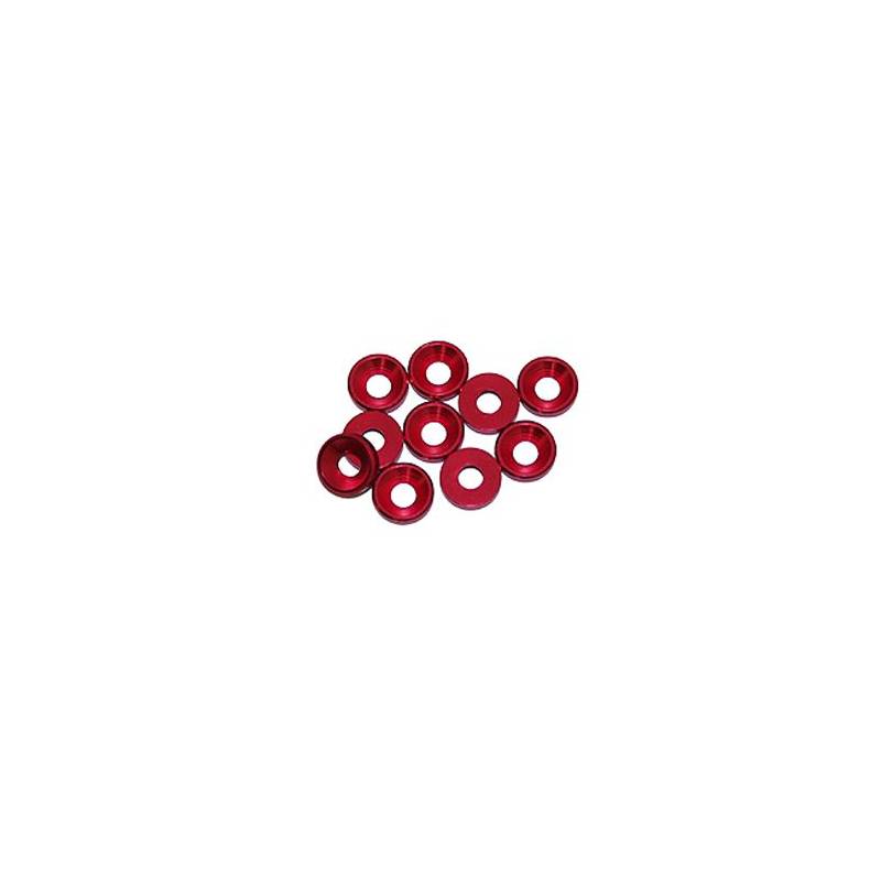 ARANDELA ALU. CONICA M3 ROJA  (10u.) ULTIMATE - UR1501-R