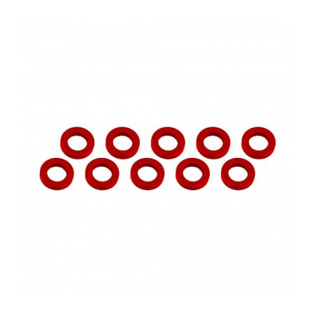 ARANDELAS ALUMINIO (3x6x1mm) ROJA (10u.) ULTIMATE - UR1505-R