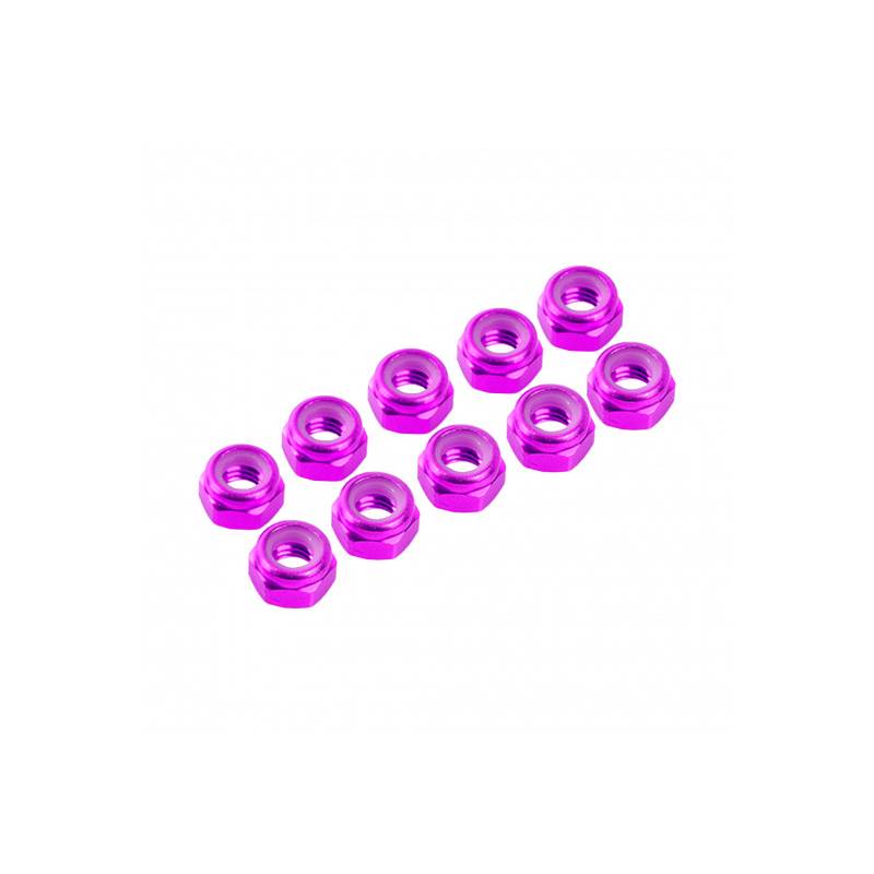 4 mm. ALU. NYLON NUT PINK (10 pcs) - UR1512-PK - ULTIMATE 4 mm. ALU. NYLON NUT PINK (10 pcs) - UR1512-PK - ULTIMATE