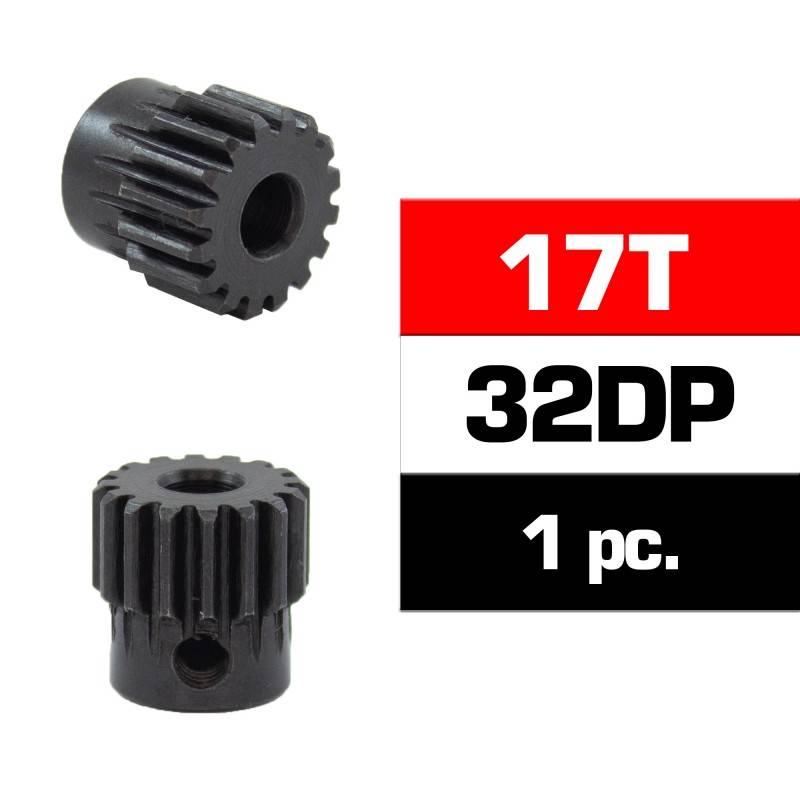 HSS STEEL 32DP PINION GEAR 17T W/5.0mm BORE - ULTIMATE - UR4312-17 HSS STEEL 32DP PINION GEAR 17T W/5.0mm BORE - ULTIMATE - UR4312-17