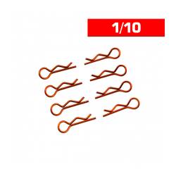 Body Clips 1/10 Orange (x8) - UR6411-G - ULTIMATE 