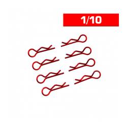 Body Clips 1/10 Red (x8) - UR6411-R - ULTIMATE 