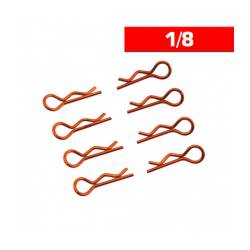 CLIPS CARROCERIA 1/8 L+ R NARANJA (8u.) - UR6412-G