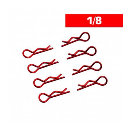 CLIPS CARROCERIA 1/8 L+ R ROJOS (8u.) - UR6412-R