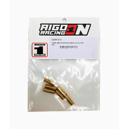 INSERTS DE LATÓN WURTH PARA PIEZAS DE PLÁSTICO M4 (X6) - AR1414