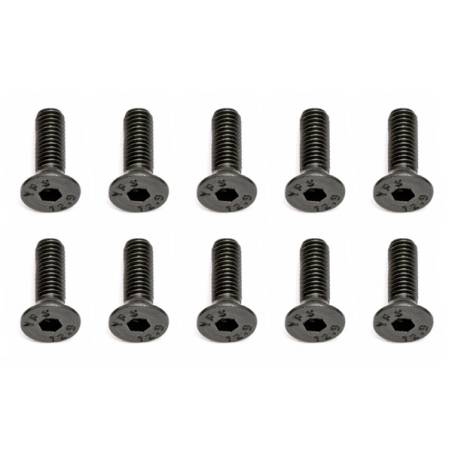 M3 X 10 FLAT HEAD HEX SCREW (10) - ASSOCIATED - 25202