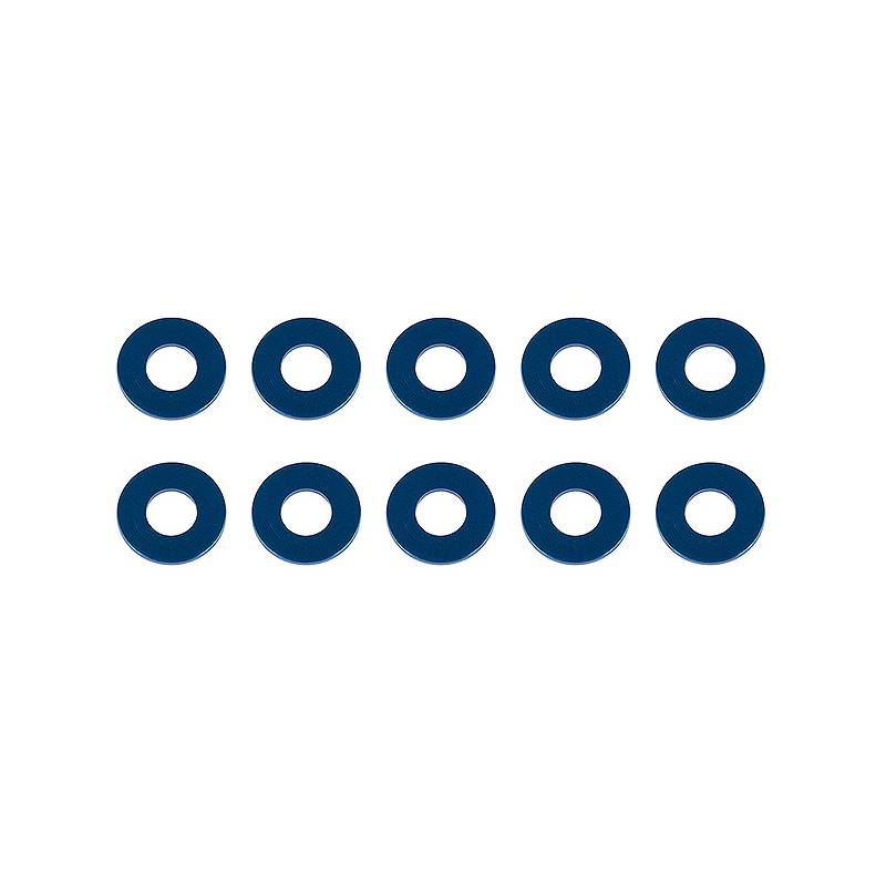 WASHERS 7.8 x 3.5 x 0.5mm BLUE ALU (10) - ASSOCIATED - 31387 WASHERS 7.8 x 3.5 x 0.5mm BLUE ALU (10) - ASSOCIATED - 31387