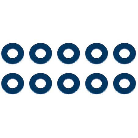 WASHERS 7.8 x 3.5 x 0.5mm BLUE ALU (10) - ASSOCIATED - 31387