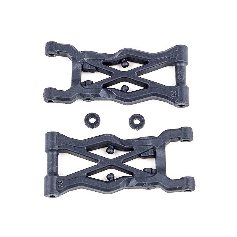 B6.2 REAR SUSPENSION ARMS (73MM) HARD - TEAM ASSOCIATED - AS91854