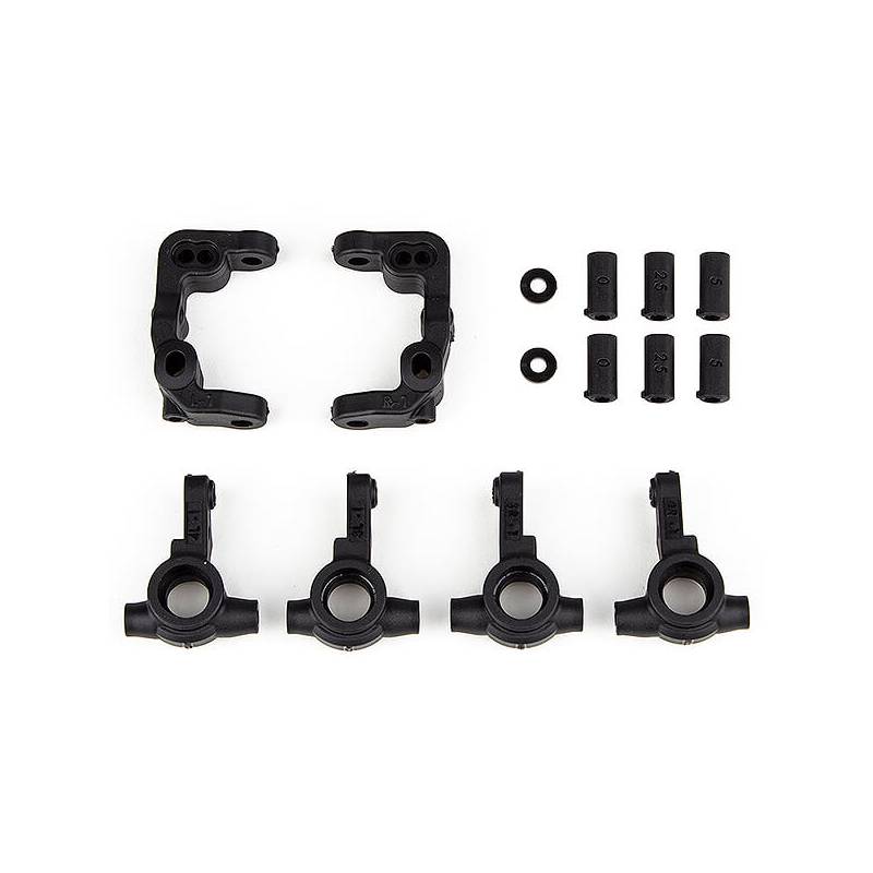 RC10B6.4 -1MM, SCRUB CASTER AND STEERING BLOCK - ASSOCIATED - 91901