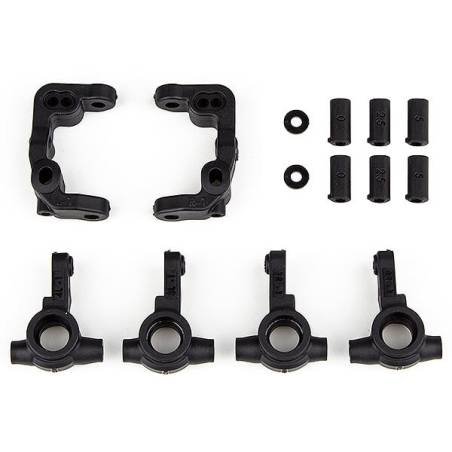 RC10B6.4 -1MM, SCRUB CASTER AND STEERING BLOCK - ASSOCIATED - 91901