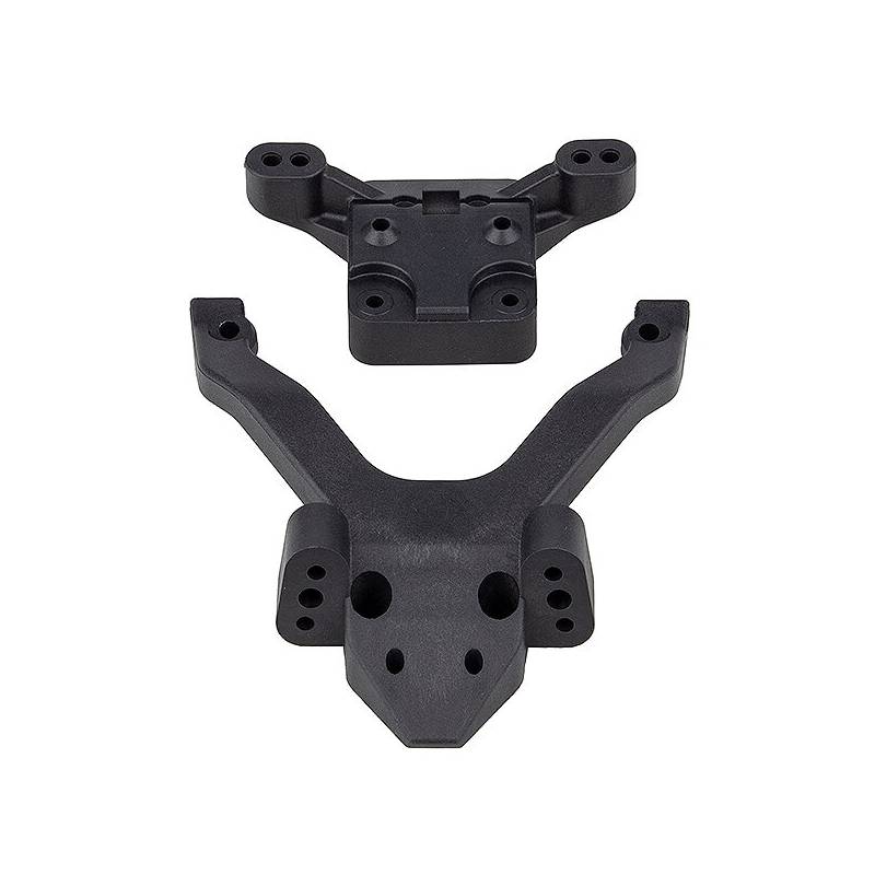 PLACA SUPERIOR Y SOPORTE RÓTULAS CARBONO FT RC10B6.4 - ASSO - AS91972