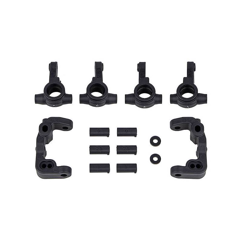 RC10B6.4 -1MM SCRUB CASTER AND STEERING BLOCK - ASSOCIATED - 91985