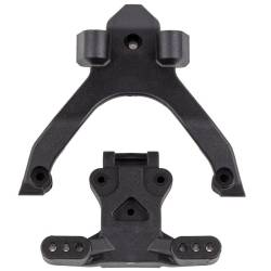 PLACA SUPERIOR Y SOPORTE RÓTULAS FT RC10B7, CARBONO - AS92404