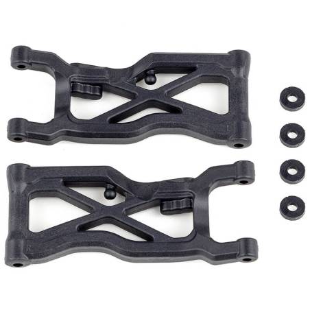 RC10B7 FT REAR SUSPENSION ARMS, CARBON - ASSOCIATED - 92409