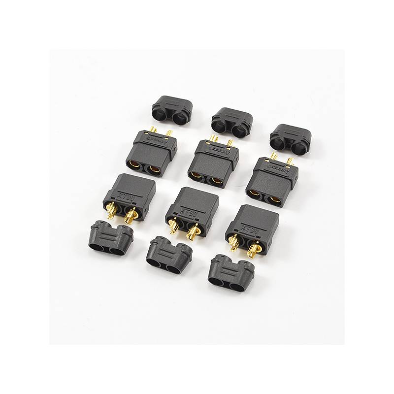 XT-90 BLACK FEMALE CONNECTORS (6PC) - CENTRO - C0356 XT-90 BLACK FEMALE CONNECTORS (6PC) - CENTRO - C0356
