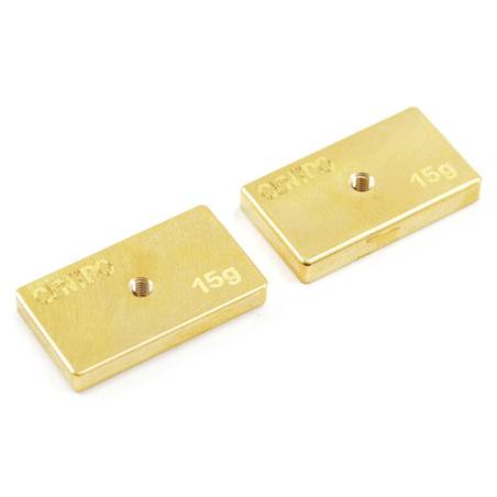 CONTRAPESOS PRECISIÓN DE LATÓN DE 15 G (PAR) - CENTRO - C0512