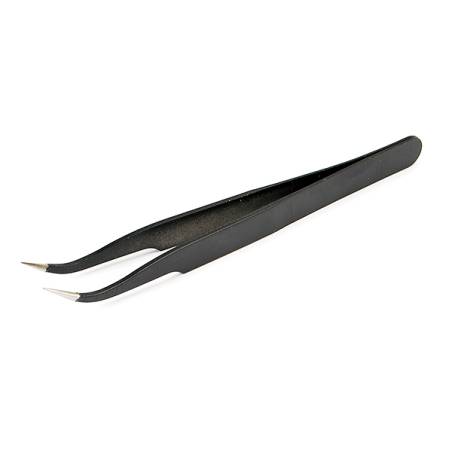 CURVED BLACK TWEEZERS  - CENTRO - C0519C