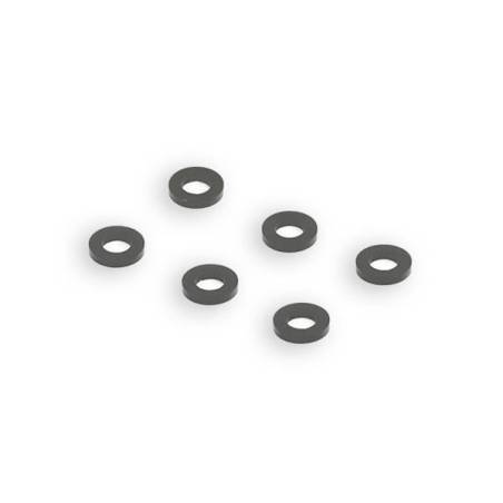 ARANDELAS PLANAS M3 NEGRAS 5.75 MM X 1.0 MM (6) - CENTRO - C0635-2