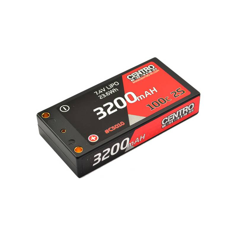 2S 3200MAH 7.4V 100C HARDCASE LP SHORTY LIPO BATT - CENTRO - C5010 2S 3200MAH 7.4V 100C HARDCASE LP SHORTY LIPO BATT - CENTRO - C5010