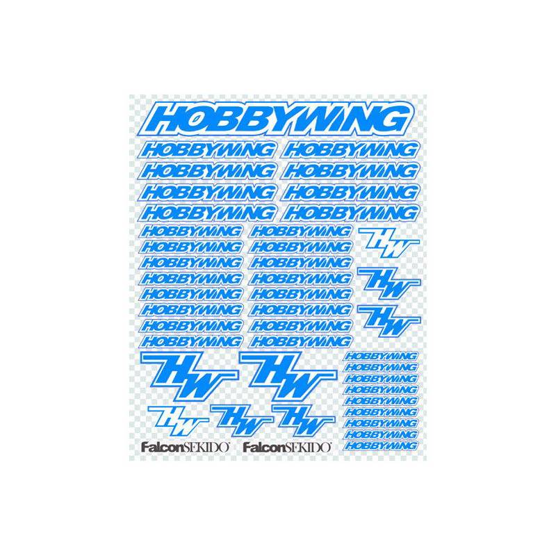 BLUE/WHITE DECAL SHEET - HOBBYWING - D0001BW