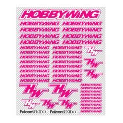 PINK/WHITE DECAL SHEET - HOBBYWING - D0001P/W