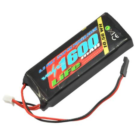 1600mah 2S 6.6V RX LiFe STRAIGHT BATTERY - VOLTZ - VZ0250