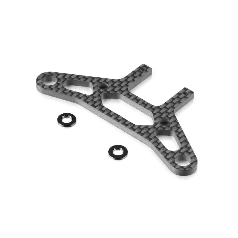 CARBON ONE-PIECE LOW PROFILE UPPER HOLDER FOR BUMPER - XRAY - 301251 CARBON ONE-PIECE LOW PROFILE UPPER HOLDER FOR BUMPER - XRAY - 301251