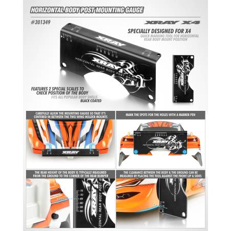 CALIBRADOR DE SOPORTE DE CARROCERÍA HORIZONTAL X4 - XRAY - 301349