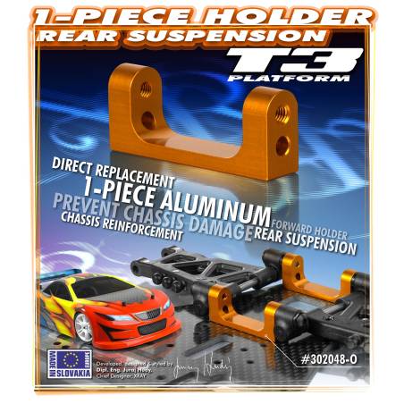 SOPORTE SUSPENSIÓN TRASERO INFERIOR ALU T3 EN 1 PIEZA - 302048-O