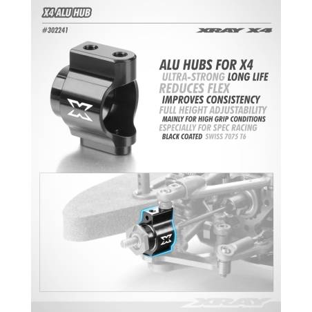 X4 ALU HUB - SWISS 7075 T6 - XRAY - 302241