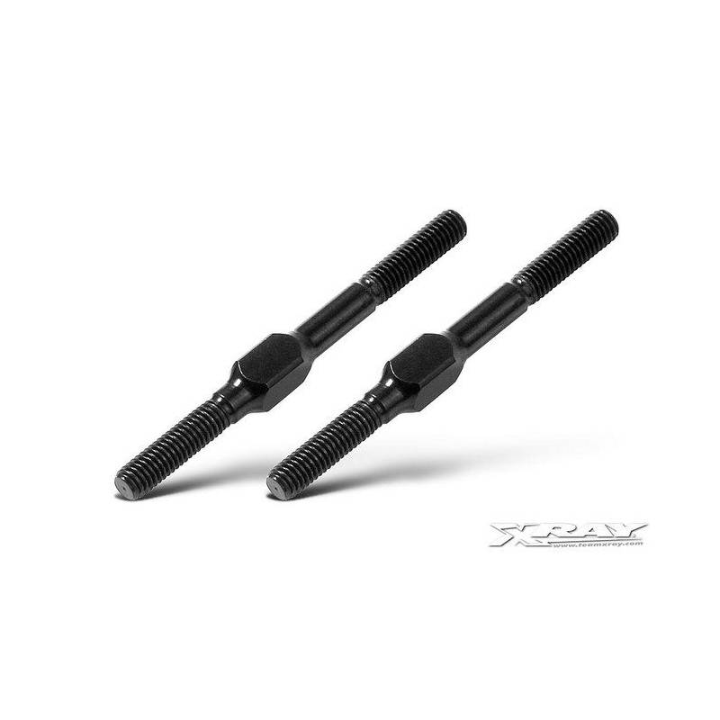 ALU ADJ. TURNBUCKLE M3 L/R 39 MM - SWISS 7075 T6 (2) - 302612 - XRAY