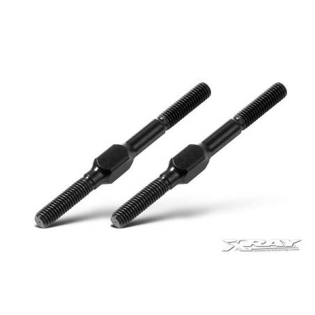ALU ADJ. TURNBUCKLE M3 L/R 39 MM - SWISS 7075 T6 (2) - 302612 - XRAY