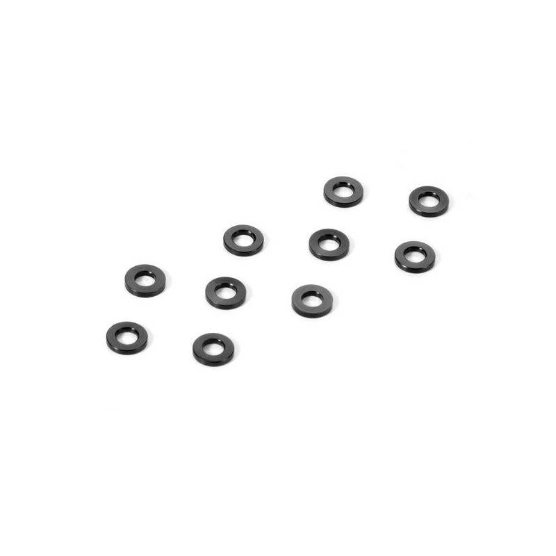 ARANDELA DE ALUMINIO 3x6x0.5MM - NEGRA (10) - XRAY - 303121-K