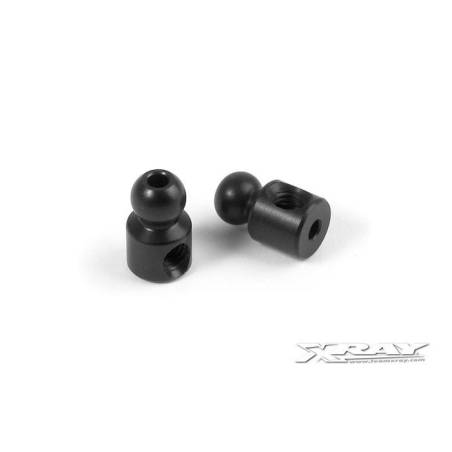 BOLAS DE ALUMINIO 4.9MM - NEGRO (2) - XRAY - 303431-K