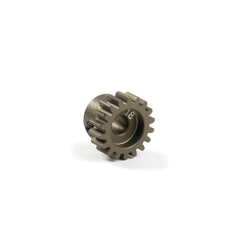 NARROW ALU PINION GEAR - HARD COATED 18T / 48 - 305918 - XRAY