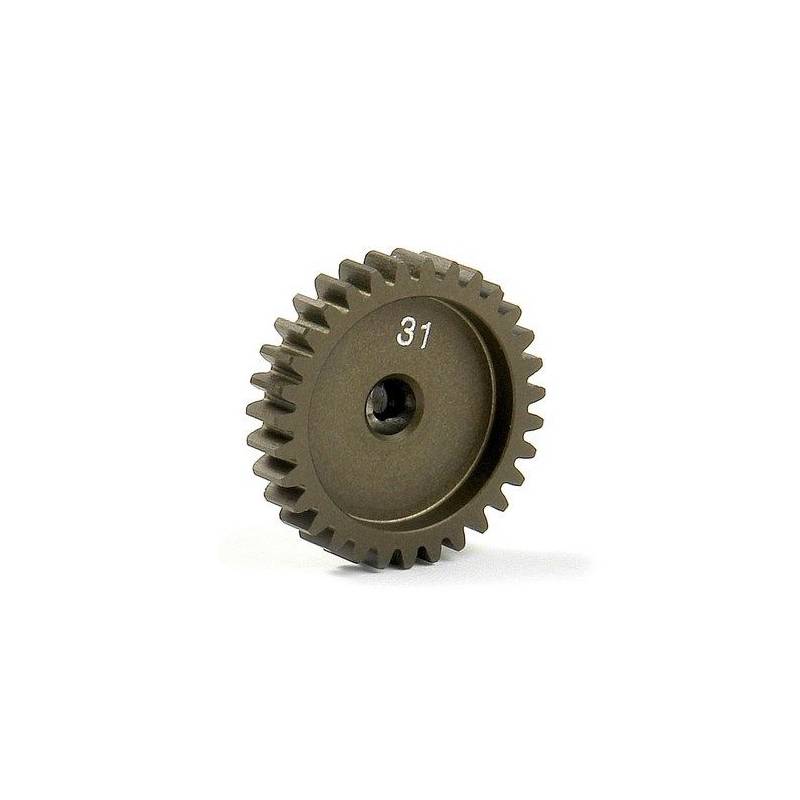 NARROW ALU PINION GEAR - HARD COATED 31T / 48 - 305931 - XRAY