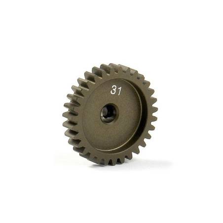 NARROW ALU PINION GEAR - HARD COATED 31T / 48 - 305931 - XRAY