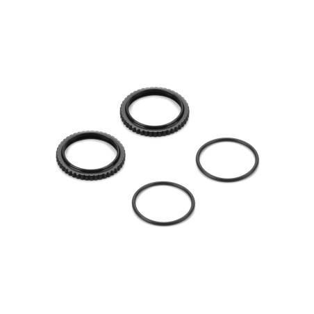 TUERCA AMORTIGUADOR DE ALUMINIO XLP2 - NEGRO (2) - XRAY