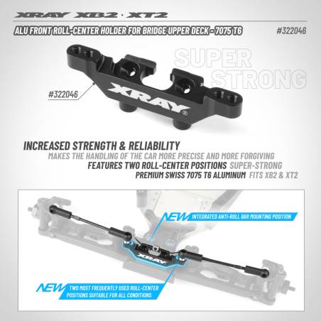 SOPORTE ROLLCENTRE DELANTERO DE ALU PARA PUENTE SUPERIOR - 322046